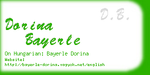 dorina bayerle business card